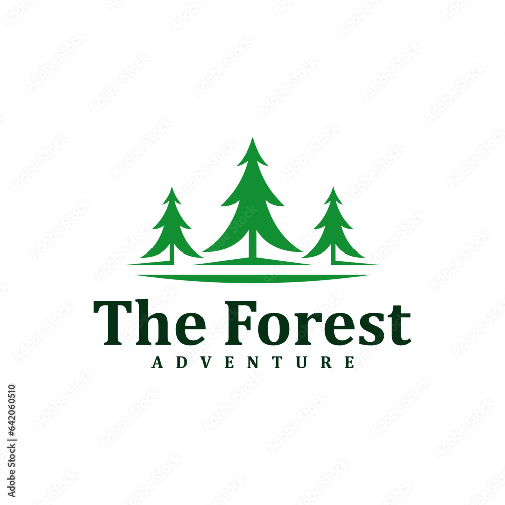 Forest logo design Template. Creative Pine logo vector illustration. Forest logo design Template. Creative Pine logo vector illustration.