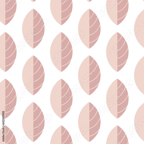 Seamless pattern with leaves on a white background