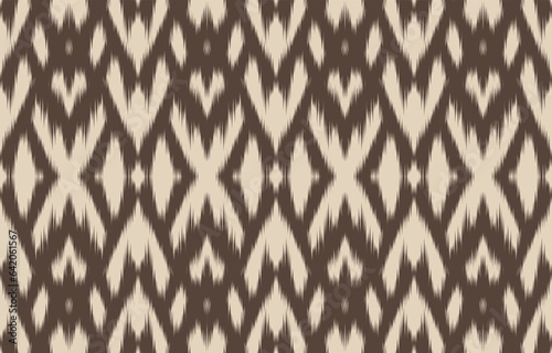 Ethnic abstract ikat art. Aztec ornament print. geometric ethnic pattern seamless  color oriental.  Design for background ,curtain, carpet, wallpaper, clothing, wrapping, Batik, vector illustration. photo