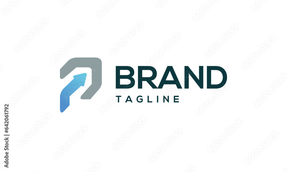 Simple minimal and modern up arrow based P letter mark logo design for logistics, economy, agency and growing business. Simple minimal and modern up arrow based P letter mark logo design for logistics, economy, agency and growing business.