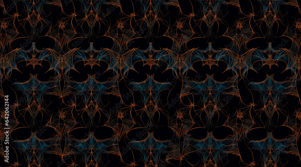 Bat pattern for Halloween, created with Generative AI technology. Bat pattern for Halloween, created with Generative AI technology.