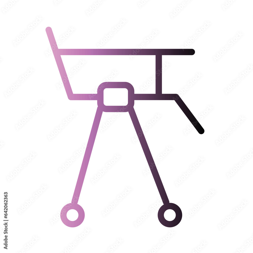 Baby Chair Furniture Gradient Line Icon Baby Chair Furniture Gradient Line Icon