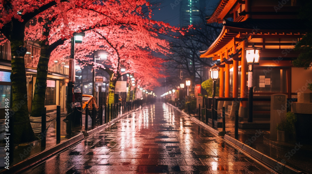 日本風の夜景