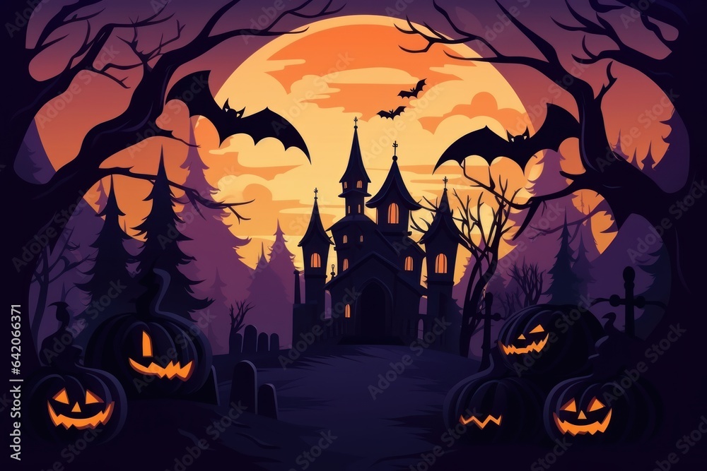 Halloween background with pumpkin, Halloween background with pumpkins, Halloween background