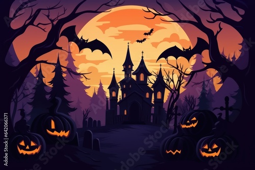Halloween background with pumpkin, Halloween background with pumpkins, Halloween background