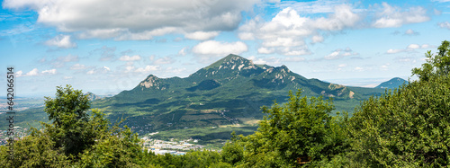 Mountains landscape. Idyllic mountain background. Panoramic view of beautiful mountain landscape