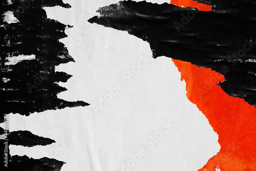 Old ripped torn grunge paper backgrounds creased crumpled poster backdrop surface placard, empty space for text