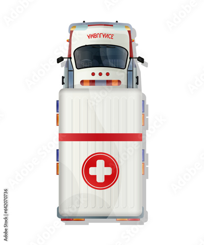 Vector illustration top view of realistic transport