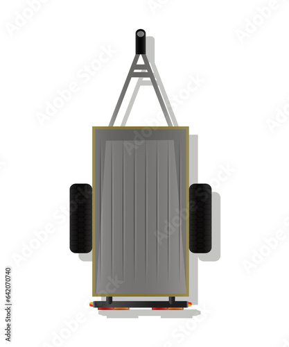 Vector illustration top view of realistic transport