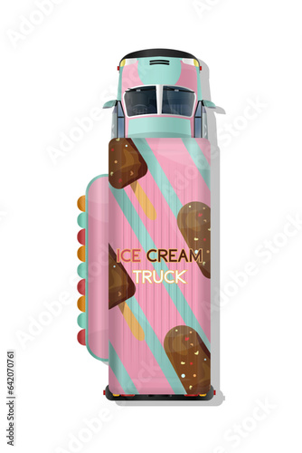 Vector illustration top view of realistic transport