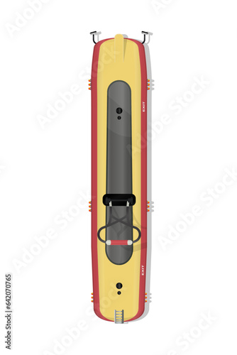 Vector illustration top view of realistic transport