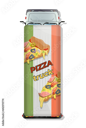 Vector illustration top view of realistic transport