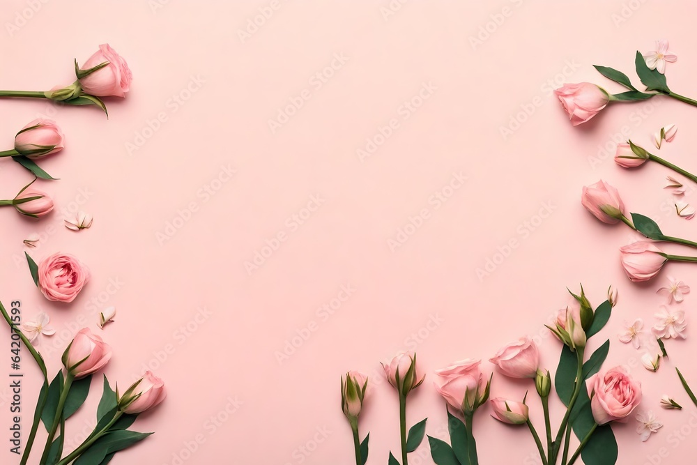Fototapeta premium beautiful mock up flowers
