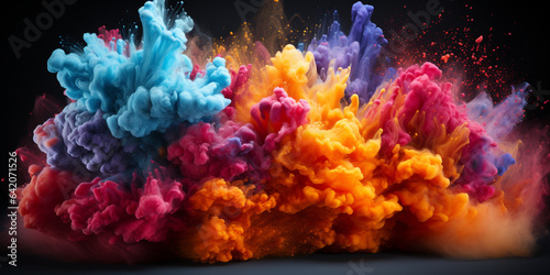 color powder cloud abstract background.