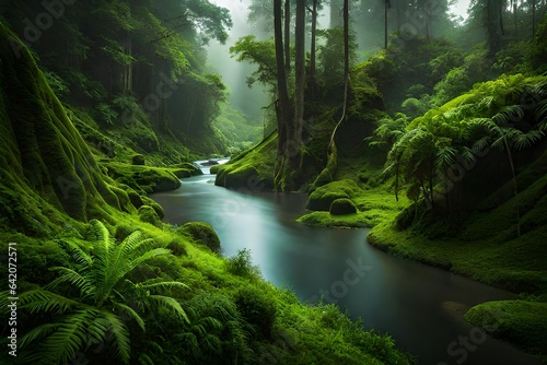 waterfall in jungle