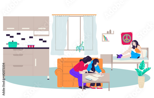 Student Dormitory Illustration