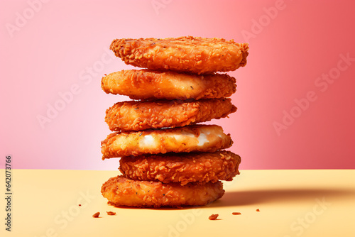 delicious savory fried food isolated solid background
