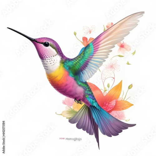 beautiful hummingbird, created by ai generated © dion