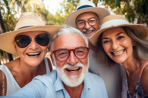 Smiling Seniors Enjoying Each Other's Company