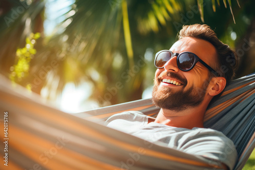 Garden Oasis: Sunglasses and Hammock Happiness