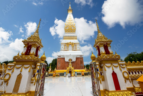 Pagoda of Phra That Phanom temple in That Phanom District, Nakhon Phanom Province  northeast of Thailand. photo