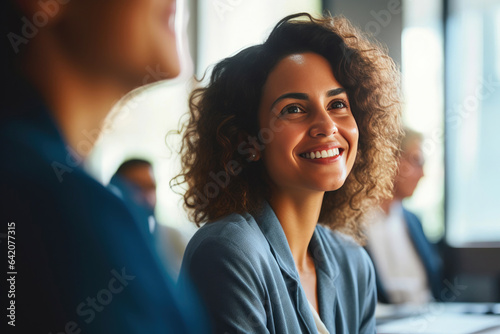 Close-Up of Woman Managing Teamwork Successfully