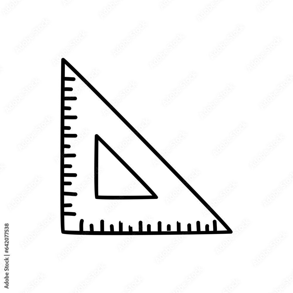 Measuring Tools, Ruler Vector doodle illustration