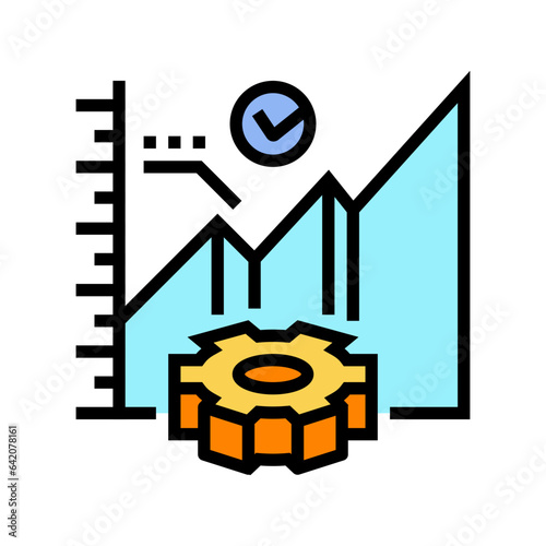 efficiency improvement manufacturing engineer color icon vector. efficiency improvement manufacturing engineer sign. isolated symbol illustration