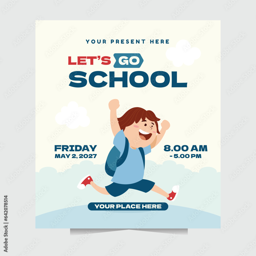 illustration of backto school perfect for social media post illustration of backto school perfect for social media post