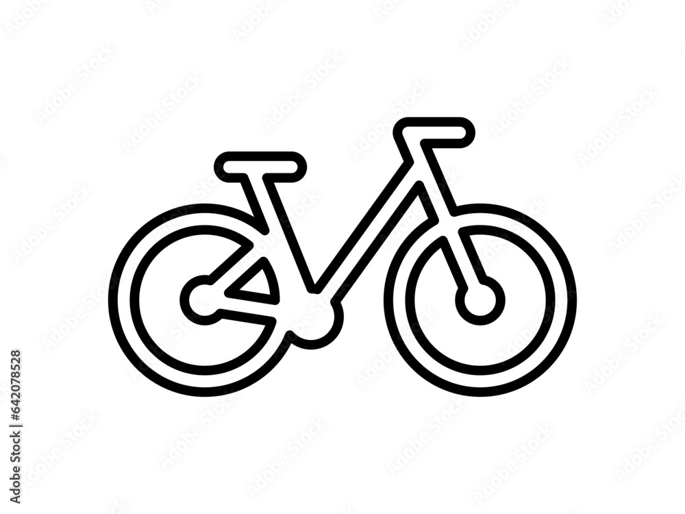 Vector bicycle icon. High quality black line icon. Vector bicycle icon. High quality black line icon.