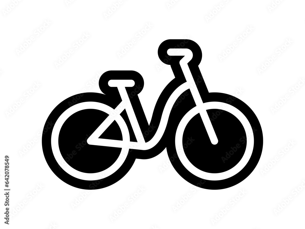 Vector bicycle icon. High quality black and white icon.