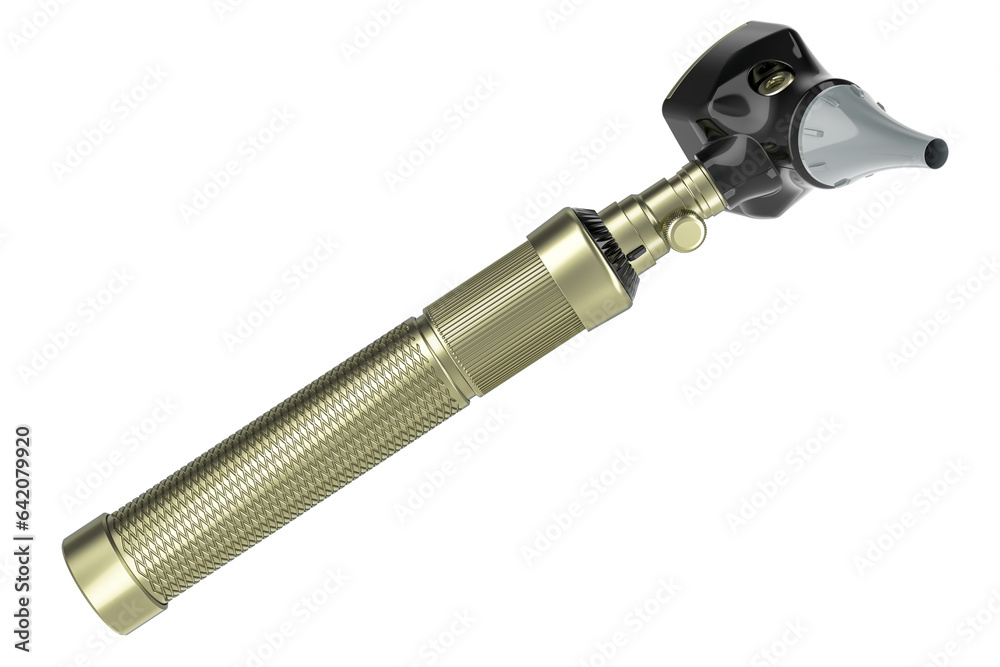 Otoscope, auriscope. 3D rendering isolated on transparent background