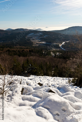 The winter mountain landscape