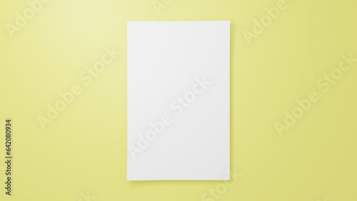 Blank paper yellow background