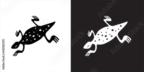 Fotografia Illustration vector graphics of lizard icon