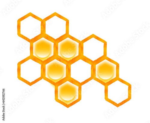 honeycomb illustration isolated on white background