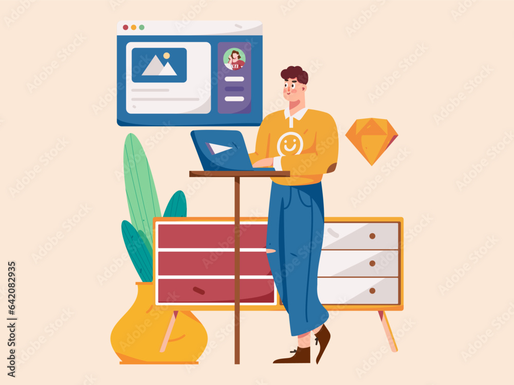 Business people working in flat vector concept operation hand drawn illustration Business people working in flat vector concept operation hand drawn illustration