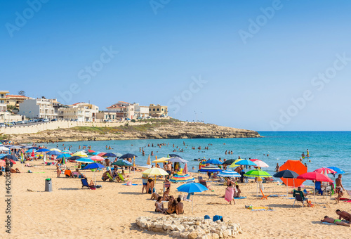 Cava D’Aliga beach and small Town in Scicli, Sicily, Italy.