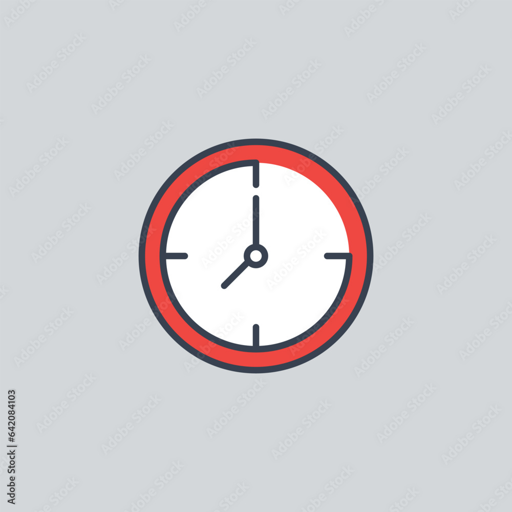 A watch icon vector illustration. Clock on isolated background. Time sign concept. A watch icon vector illustration. Clock on isolated background. Time sign concept.