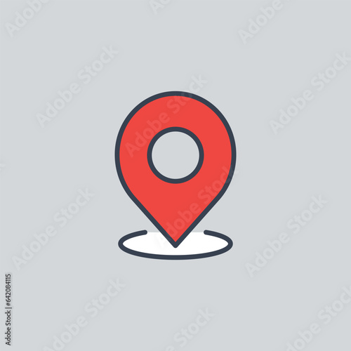 Locaion icon vector illustration. Pin pointer on isolated background. Position sign concept.