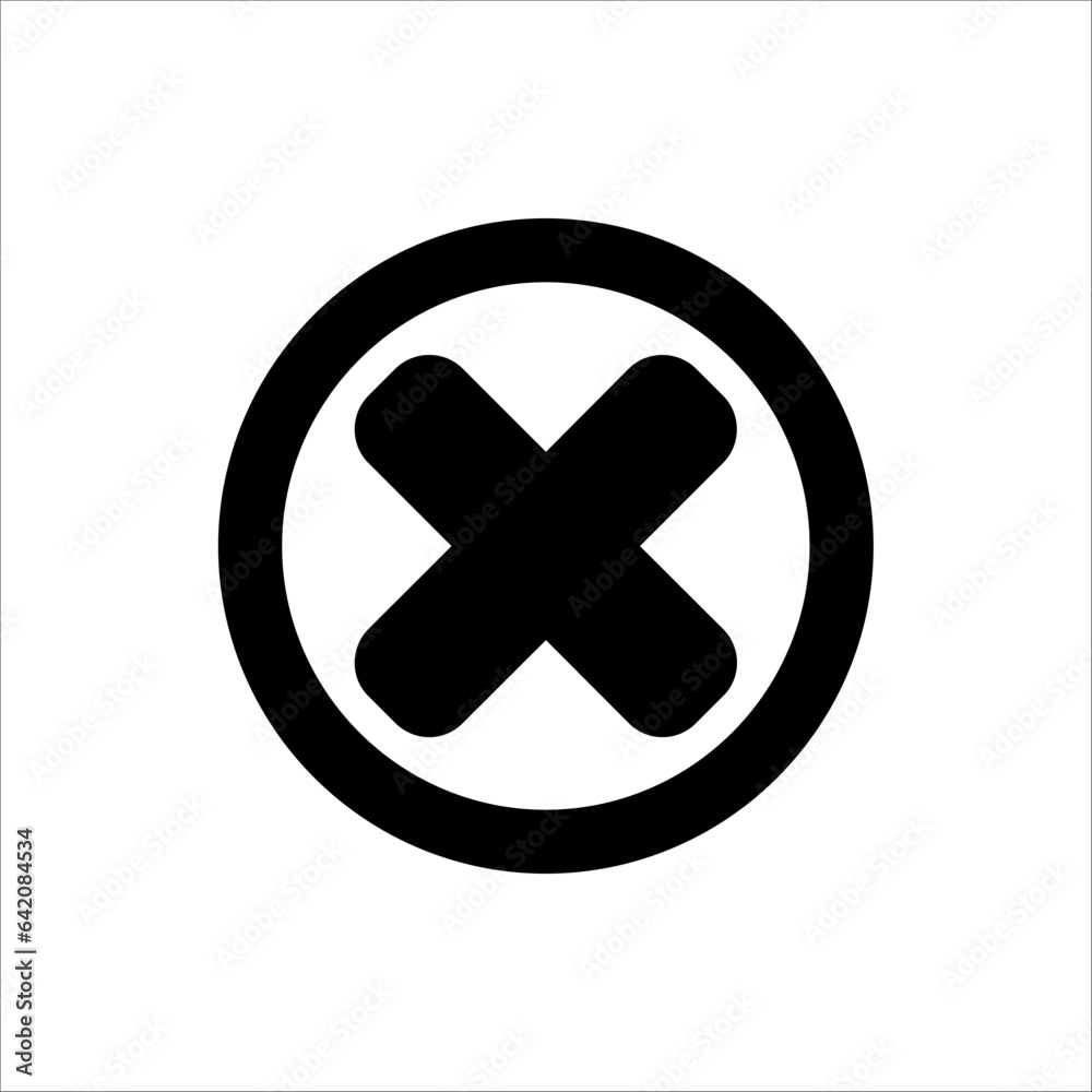 delete icon or cancel icon. for web design, vector isolated on white background. delete icon or cancel icon. for web design, vector isolated on white background.