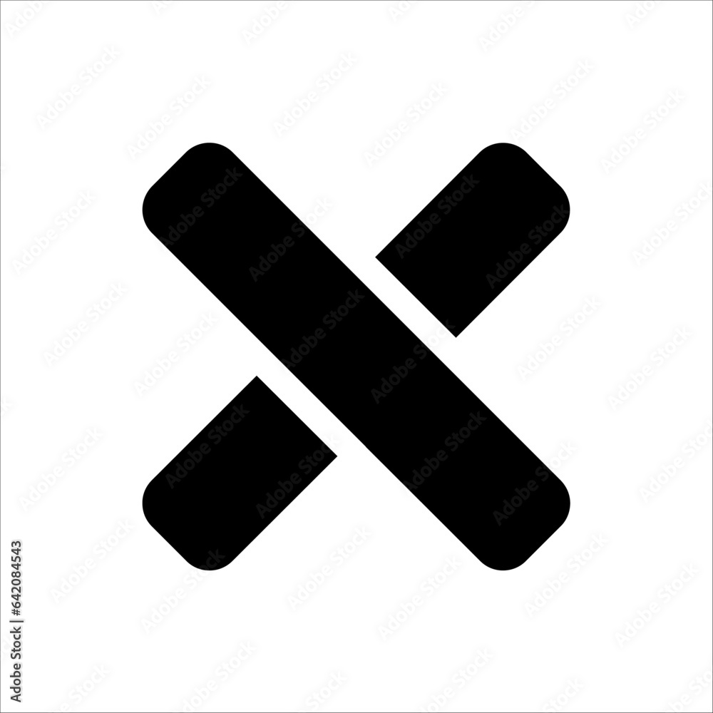 delete icon or cancel icon. for web design, vector isolated on white background. delete icon or cancel icon. for web design, vector isolated on white background.