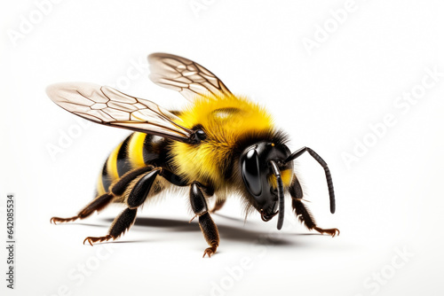 Bumblebee on a light background. Generative AI © Artsiom P