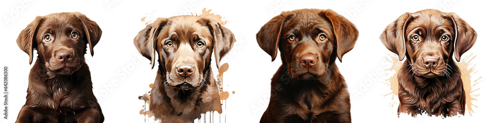 Brown chocolate labrador dog transparent background Brown chocolate labrador dog transparent background