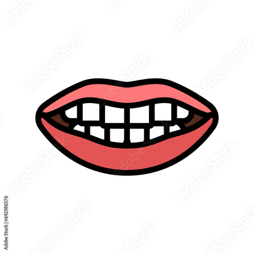 c d g k n s t x y z letter mouth animate color icon vector. c d g k n s t x y z letter mouth animate sign. isolated symbol illustration