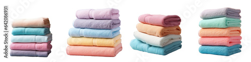 Color background with clean soft towels transparent background