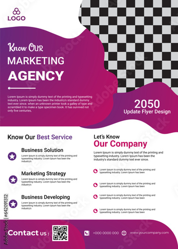 Business annual report brochure flyer design template