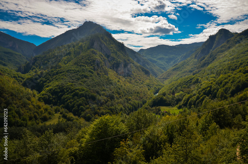 Green mountains in Montenegro 