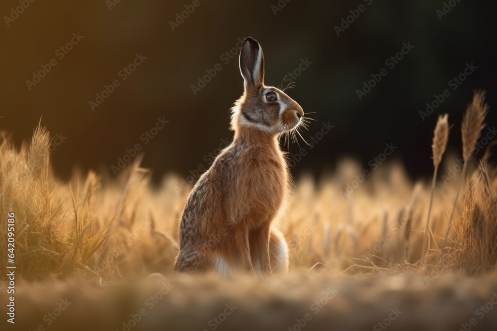 The European hare (Lepus europaeus), also known as the brown hare The European hare (Lepus europaeus), also known as the brown hare