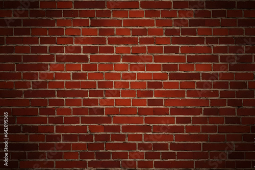 Red brick background pattern. Brickwork. Background of red bricks.